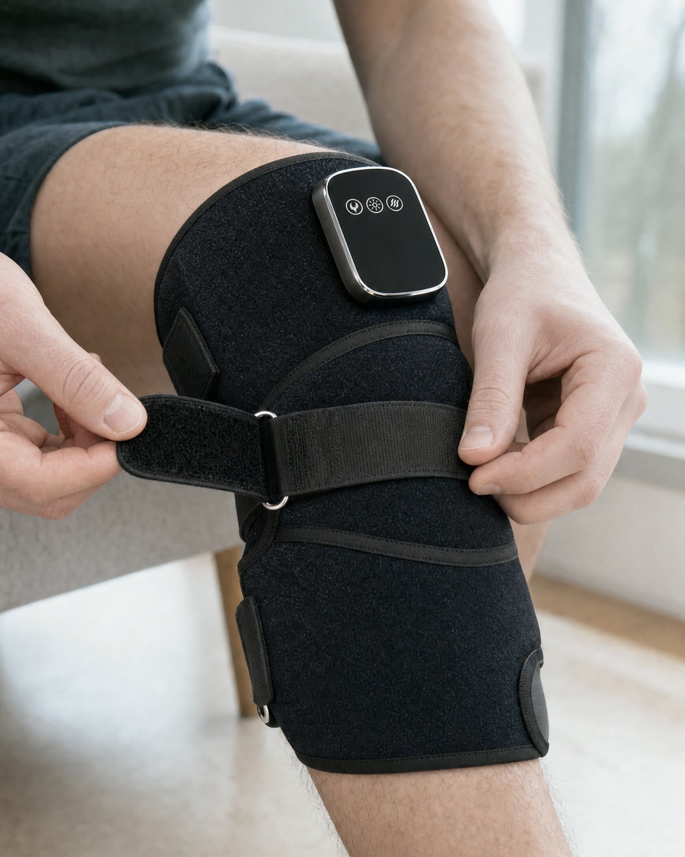Adjusting the strap before a session