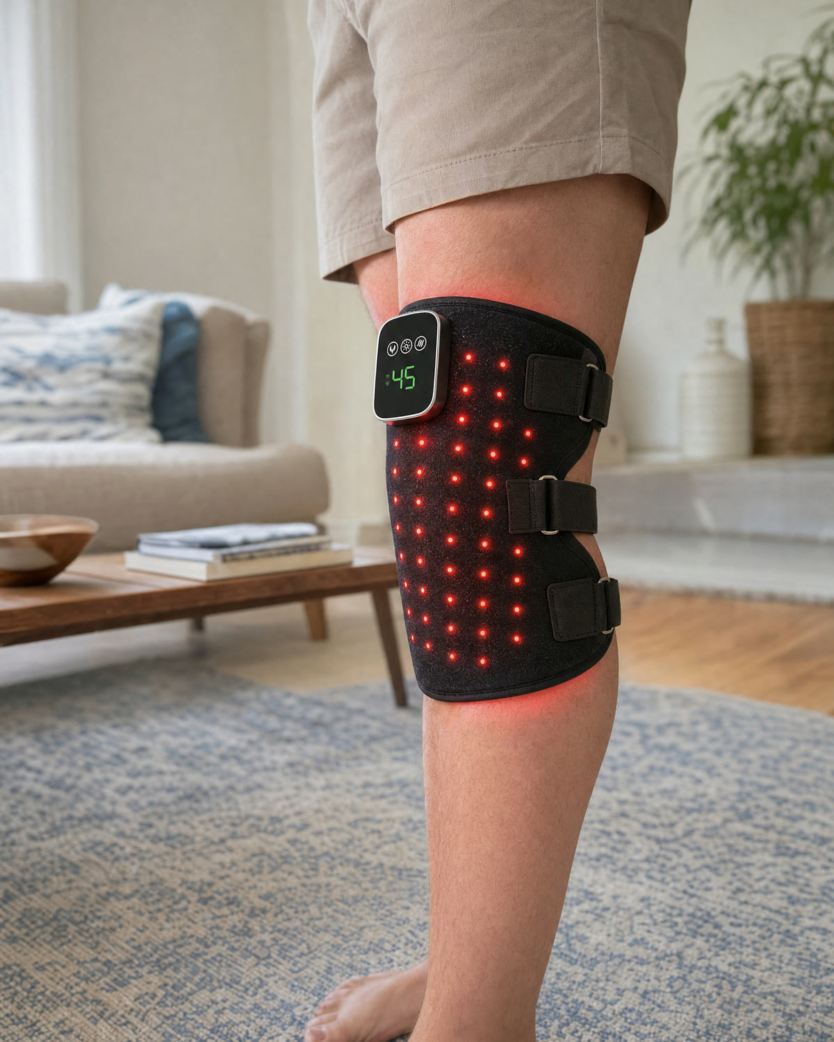 Worn standing - three straps, hands-free