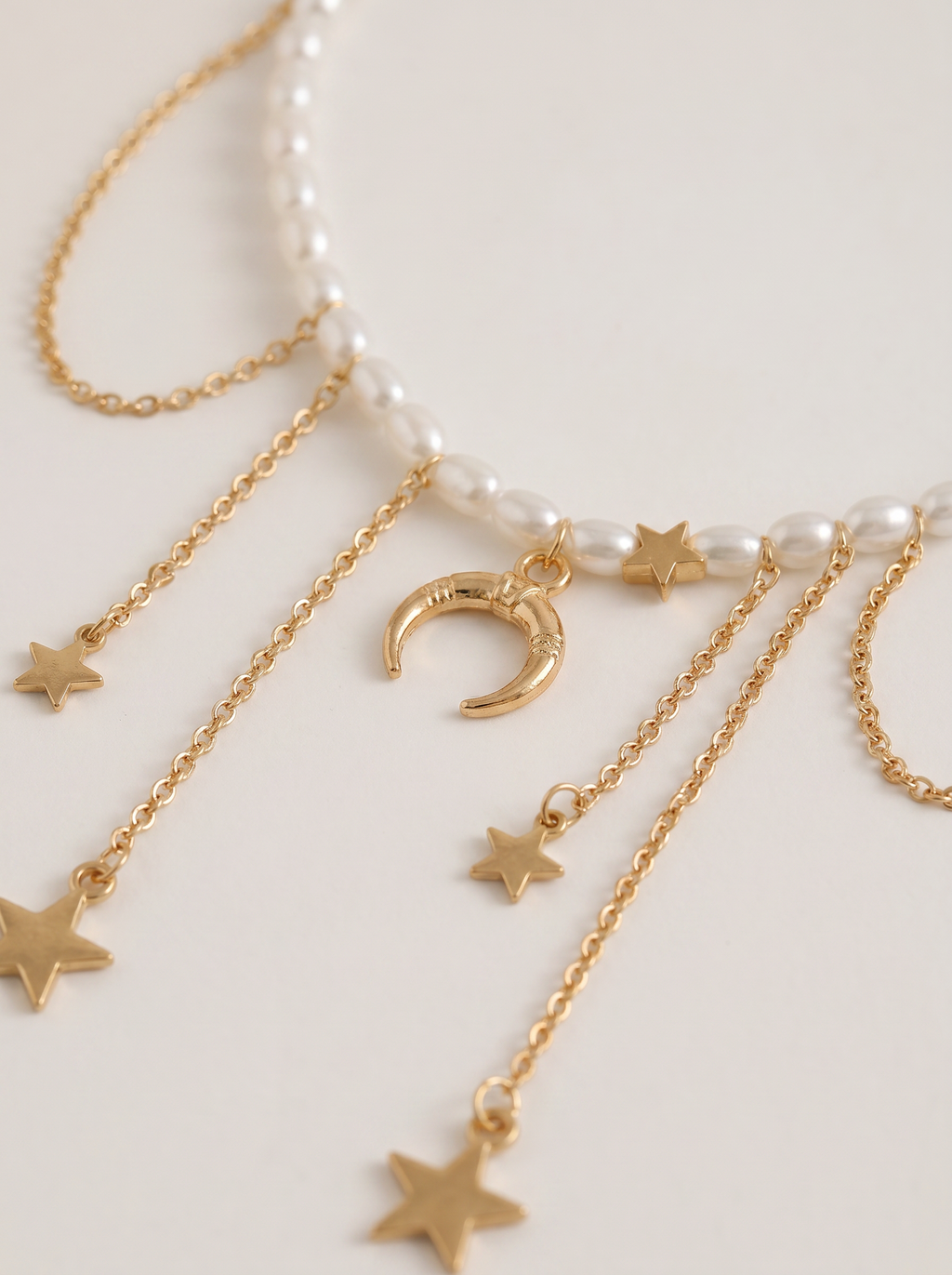 Lyra — Star Moon Pearl Choker