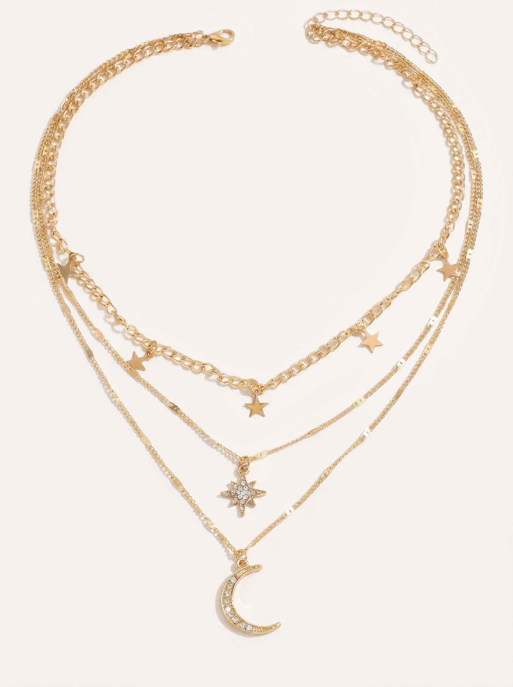 Lux — Moon Star Universe Layered Necklace