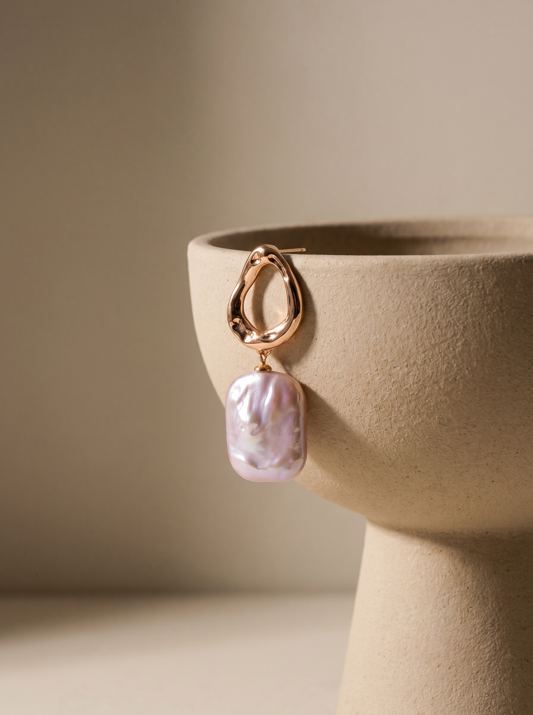 Nacre — 14K Baroque Pearl Drop Earrings