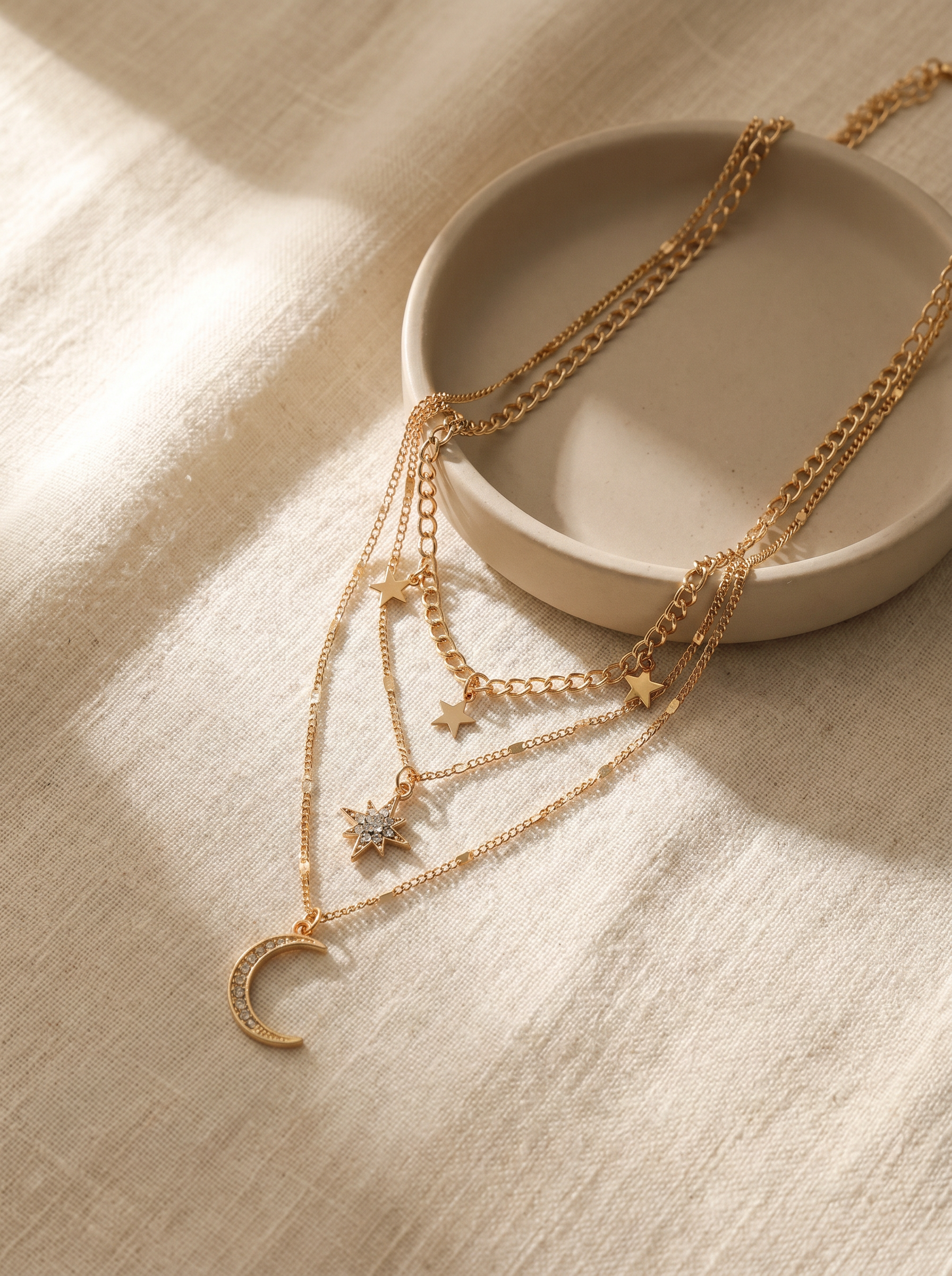 Lux — Moon Star Universe Layered Necklace