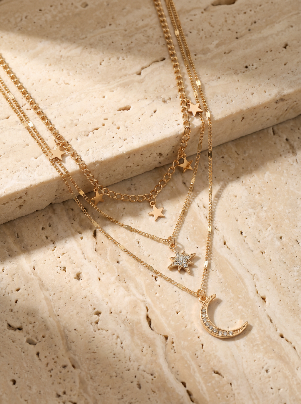 Lux — Moon Star Universe Layered Necklace