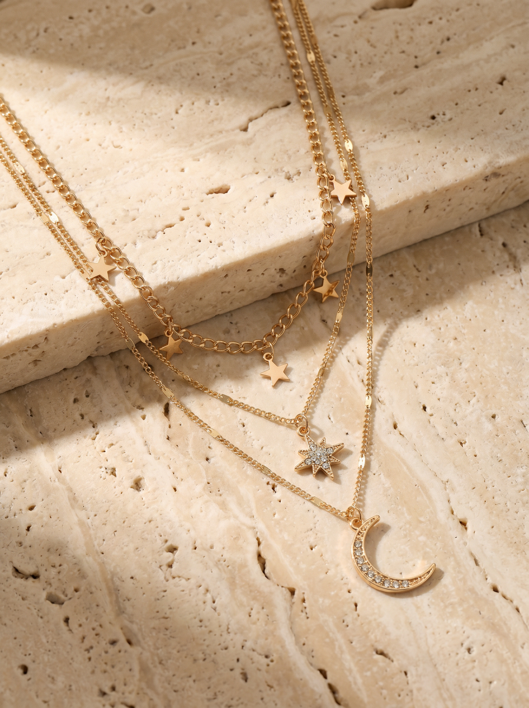 Lux — Moon Star Universe Layered Necklace