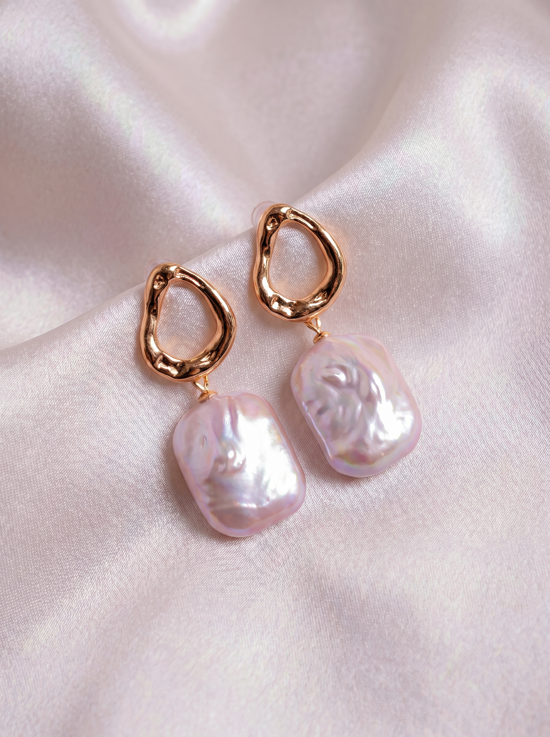 Nacre — 14K Baroque Pearl Drop Earrings