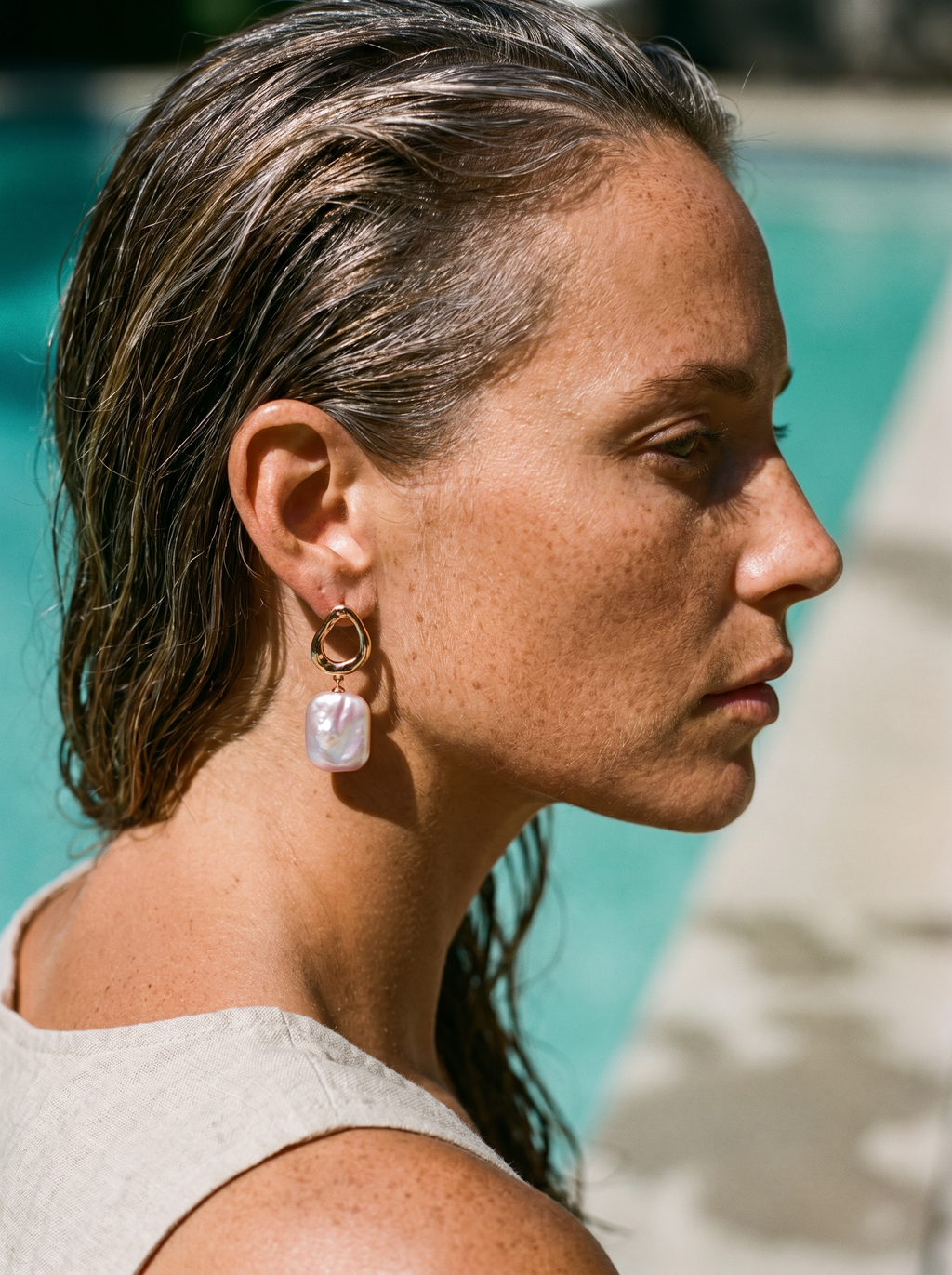 Nacre — 14K Baroque Pearl Drop Earrings