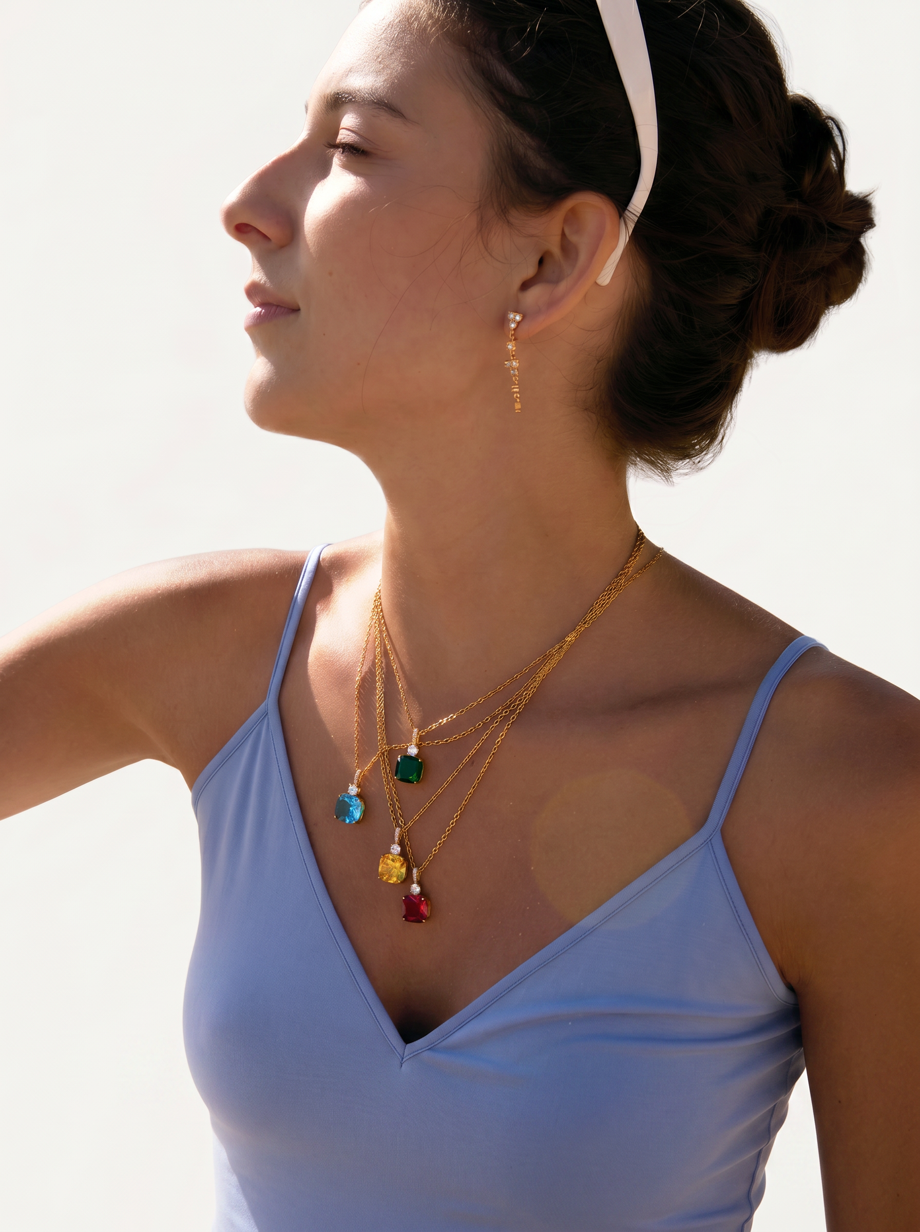 Prisma — 18K Coloured Zirconia Pendant Necklace