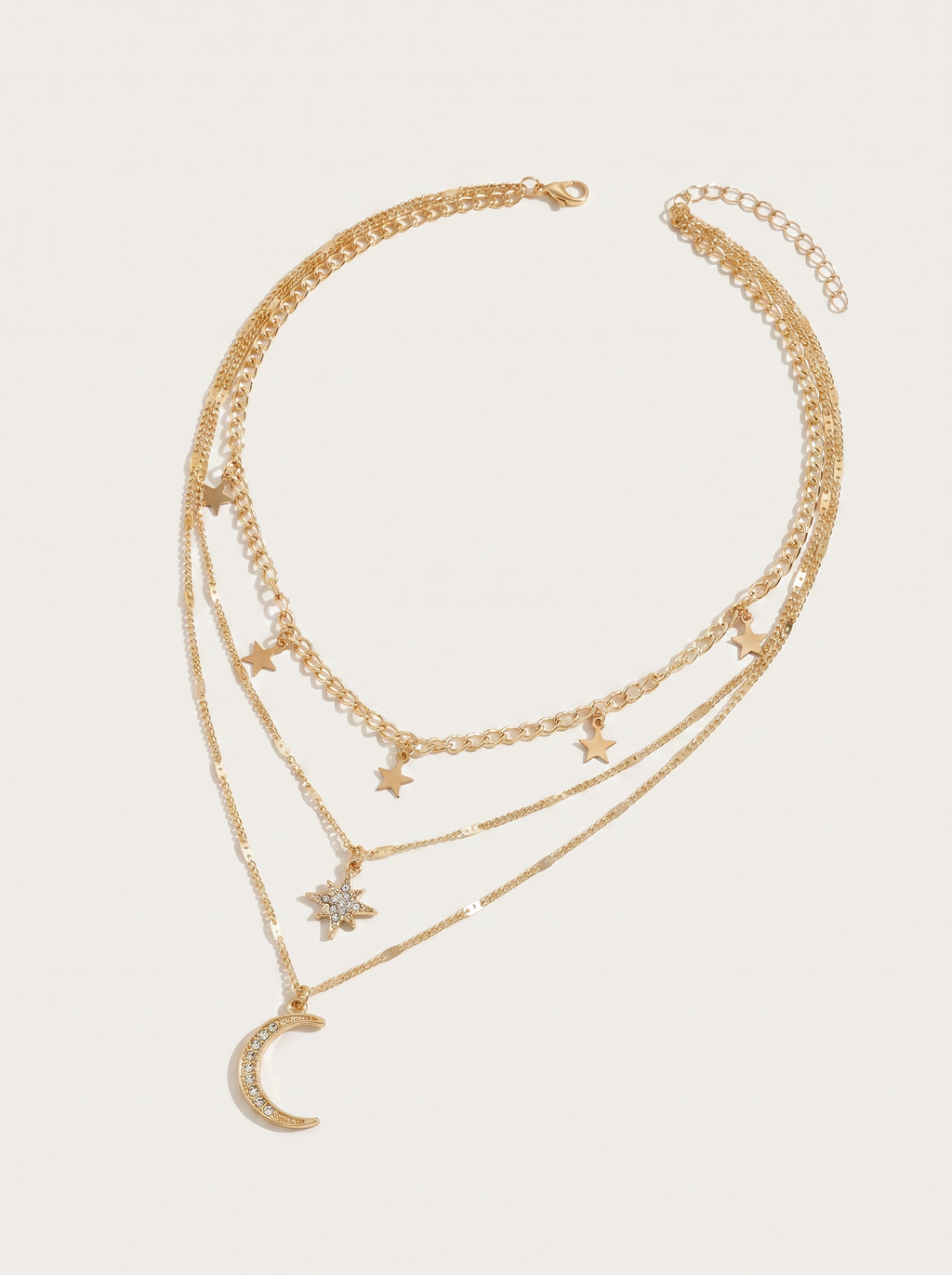 Lux — Moon Star Universe Layered Necklace