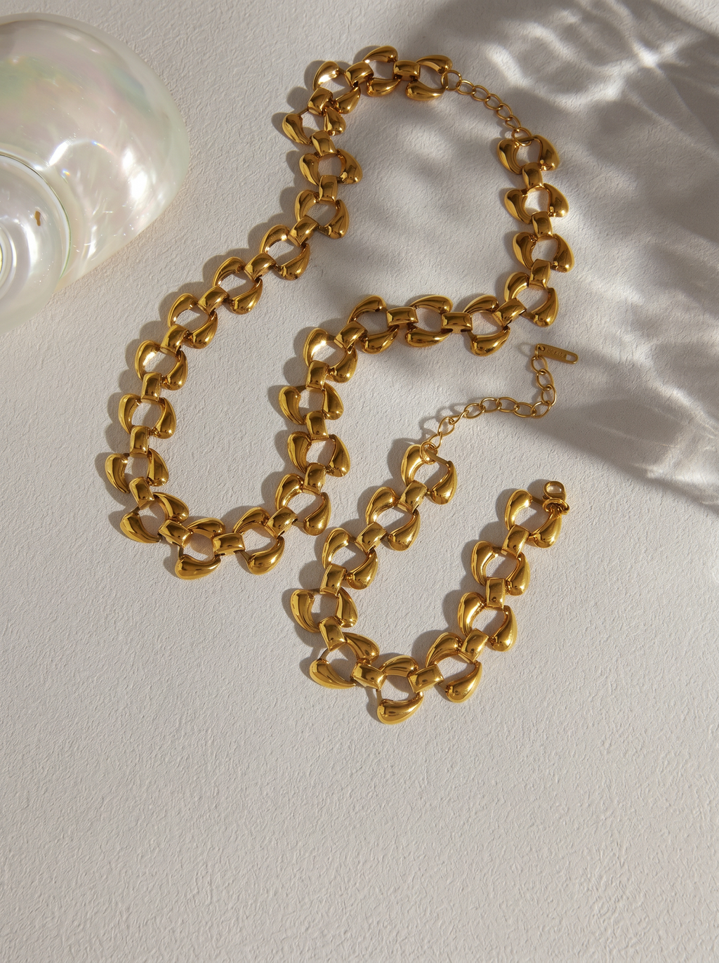 Lace — 18K Drop-Link Chain Set