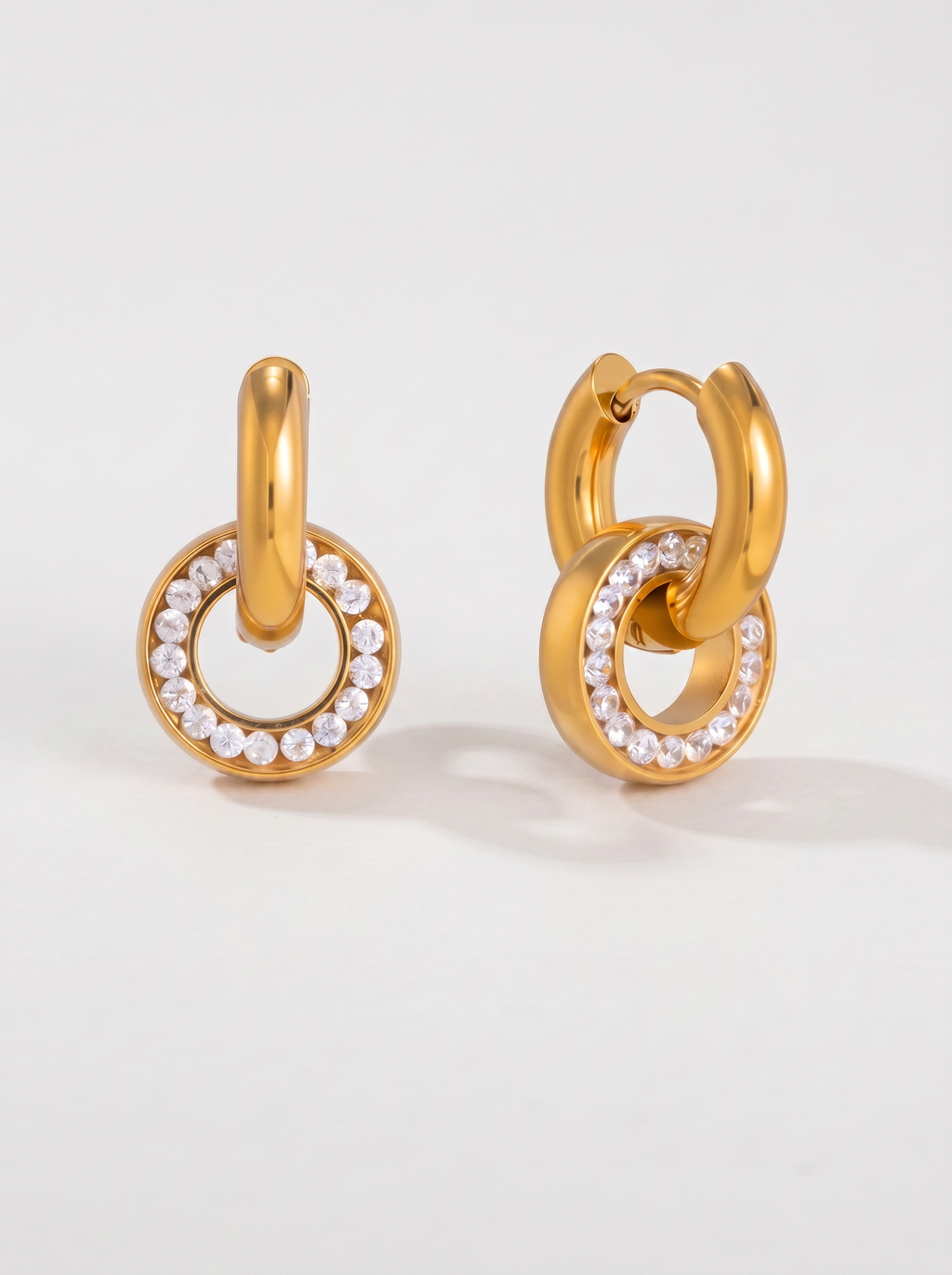 Éclat — 18K Geometric Hoop Earrings