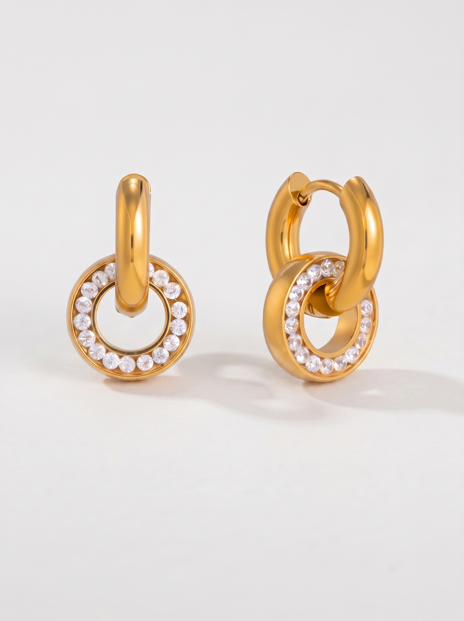 Éclat — 18K Geometric Hoop Earrings