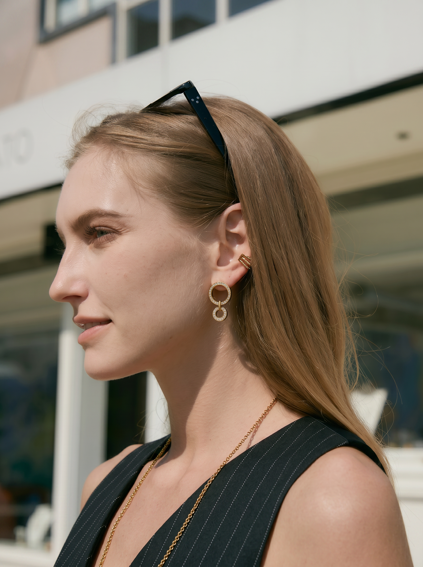 Éclat — 18K Geometric Hoop Earrings