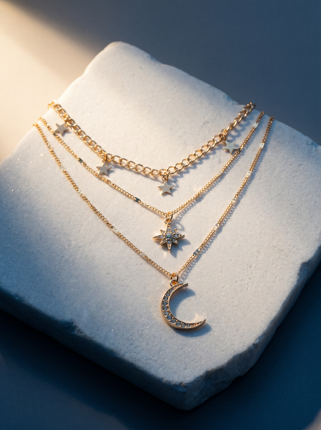 Lux — Moon Star Universe Layered Necklace