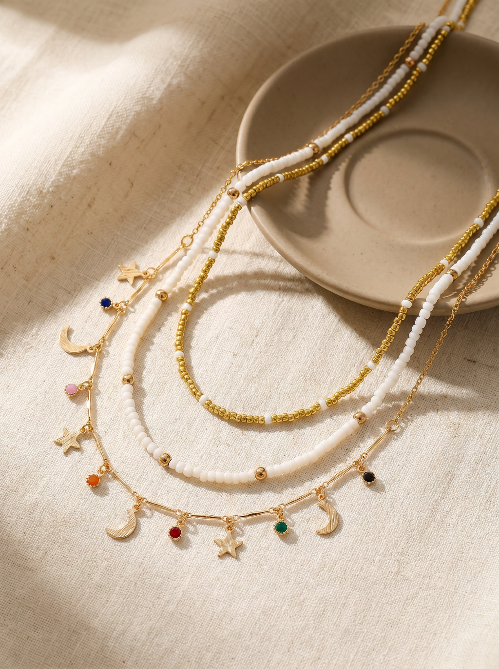 Astral — Pearl Star Moon Layered Set