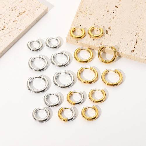 Cercle 18K huggie hoop earrings gold