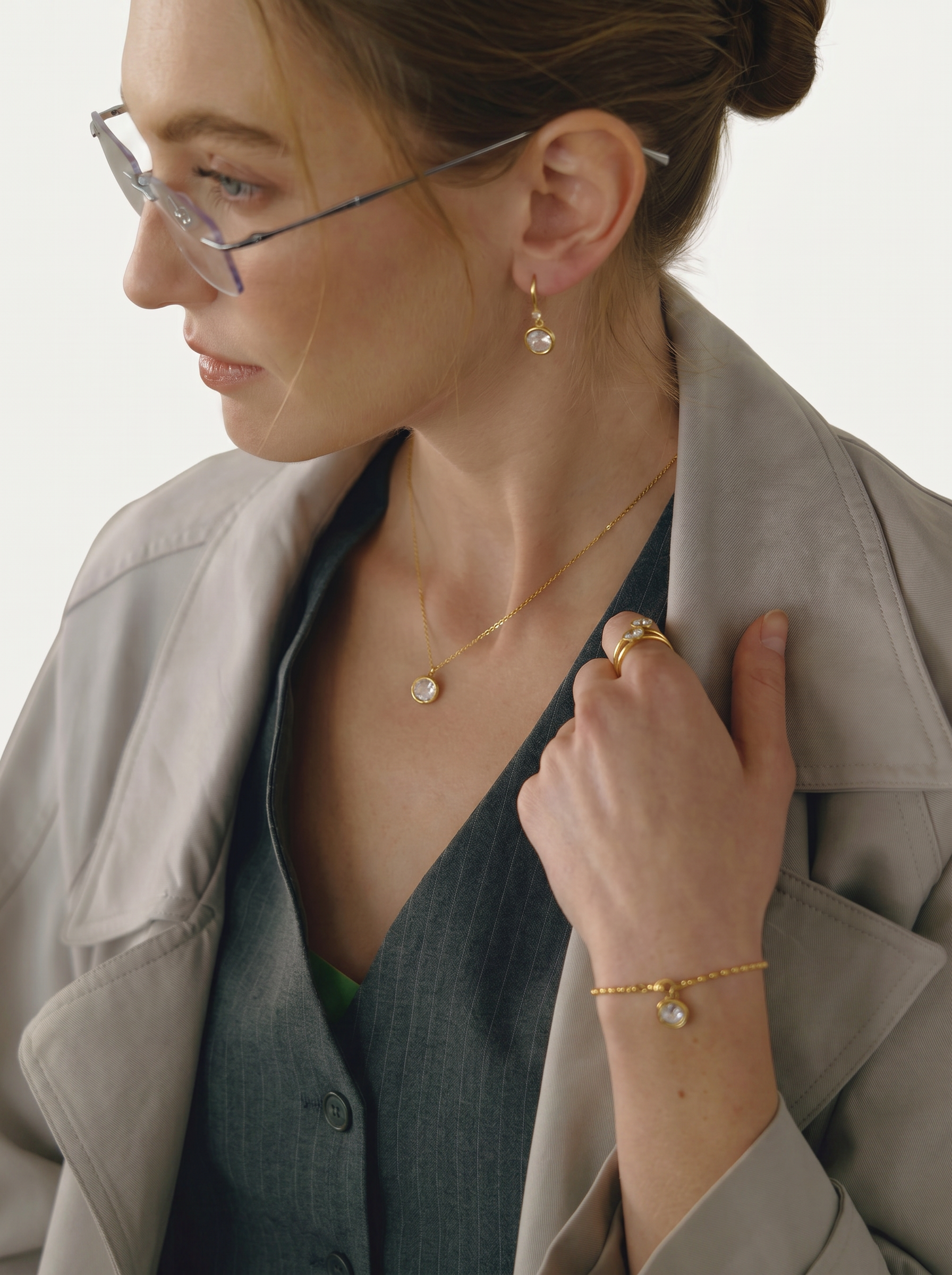 Trésors — 18K CZ Jewellery Set