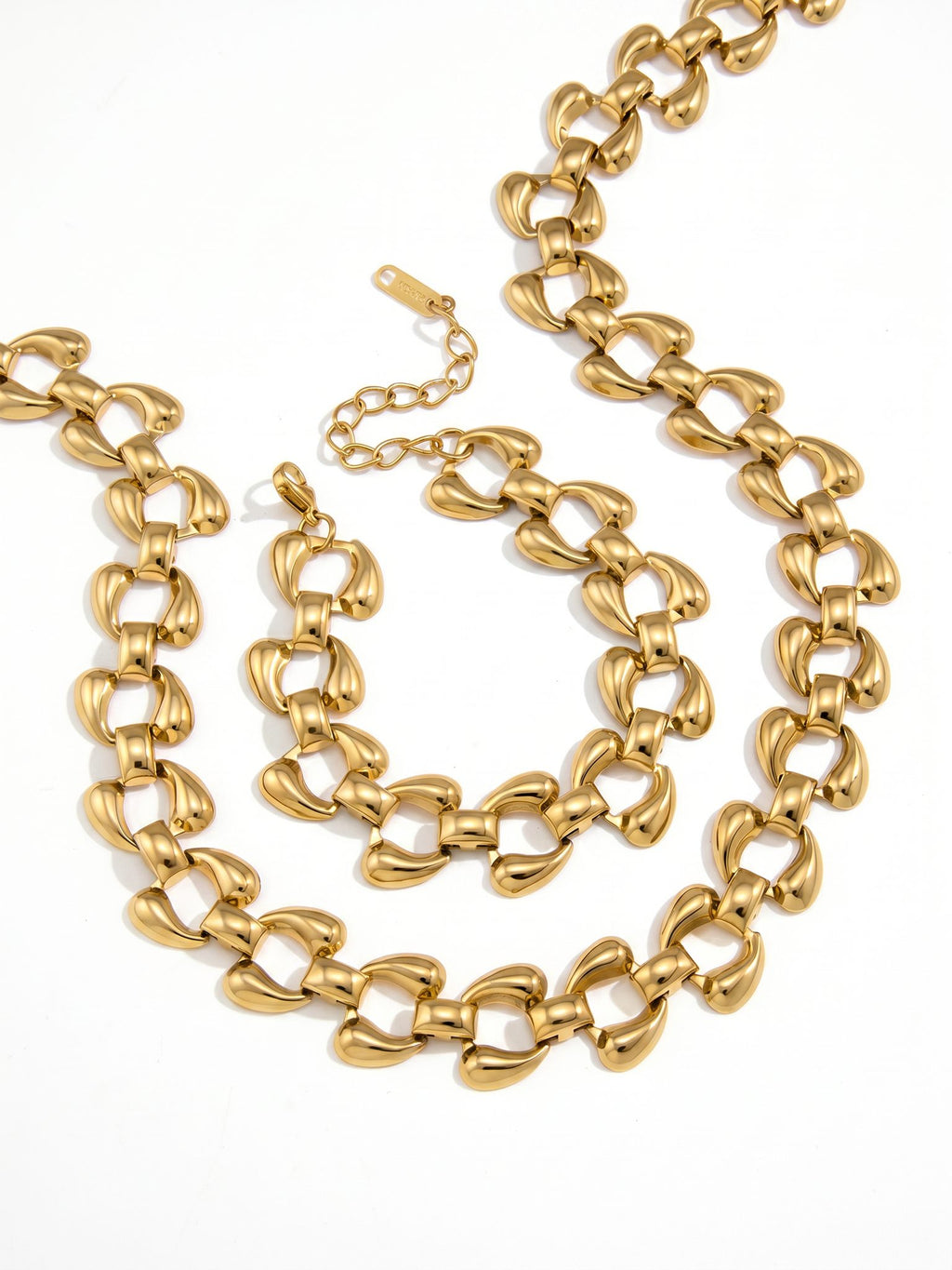 Lace — 18K Drop-Link Chain Set