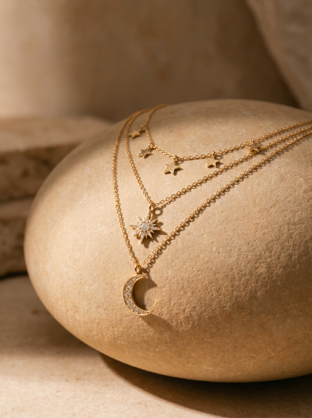 Lux — Moon Star Universe Layered Necklace