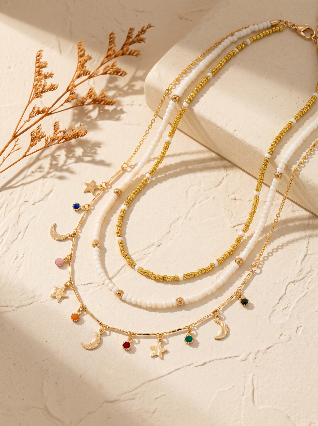 Astral — Pearl Star Moon Layered Set