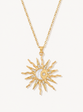 Sol celestial sun star moon pendant necklace