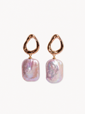 Nacre 14K baroque pearl drop earrings
