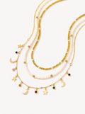 Astral pearl star moon layered set