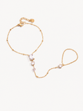 Fil 18K CZ hand chain bracelet