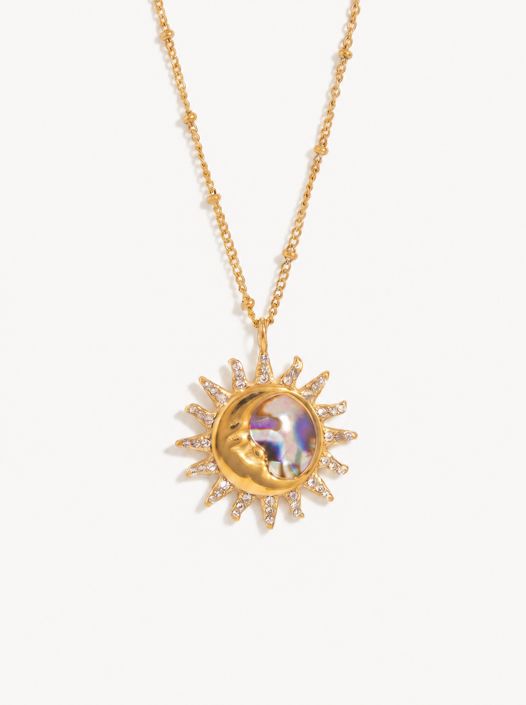 Nacelle 18K abalone shell pendant necklace