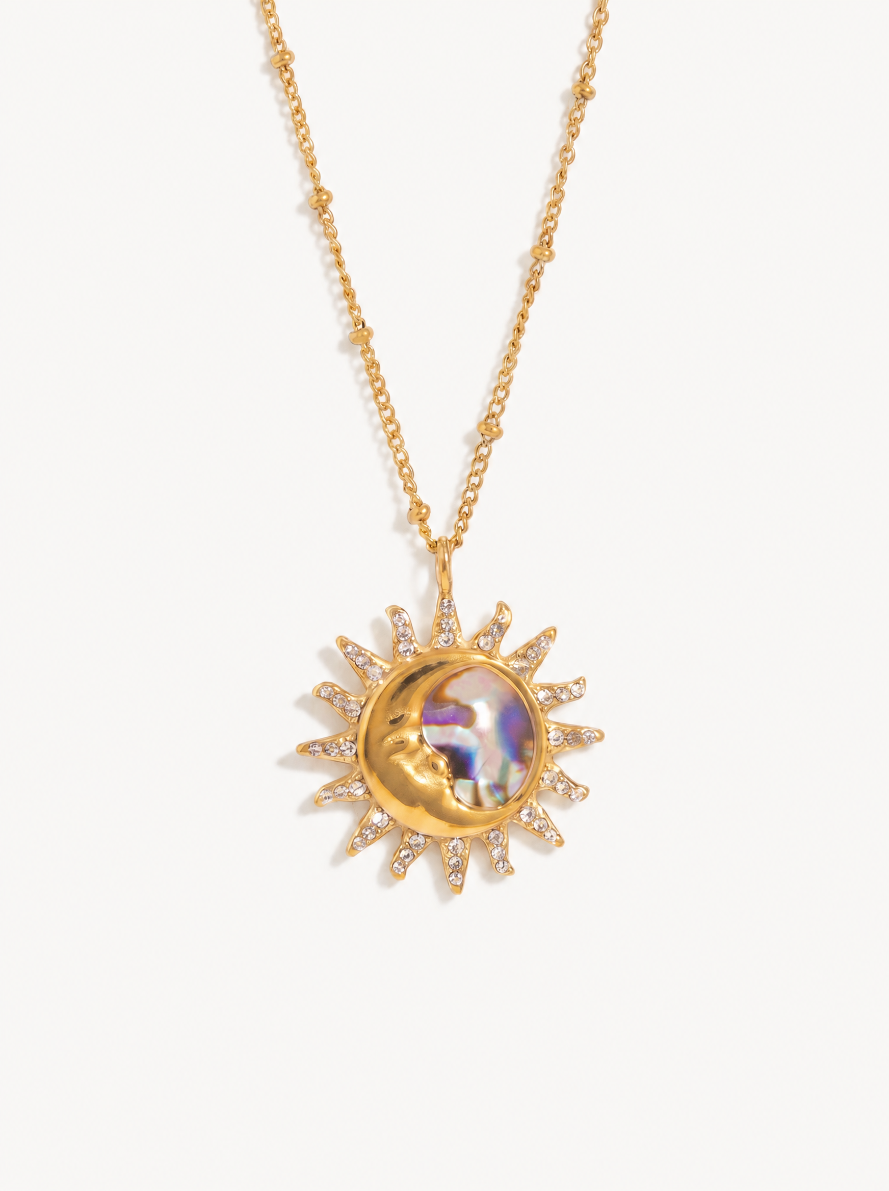 Nacelle 18K abalone shell pendant necklace