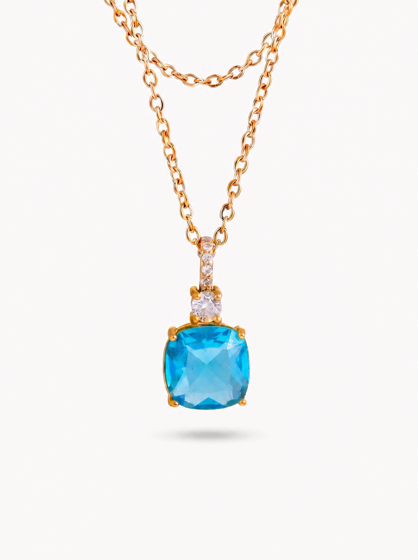 Prisma 18K coloured zirconia pendant necklace