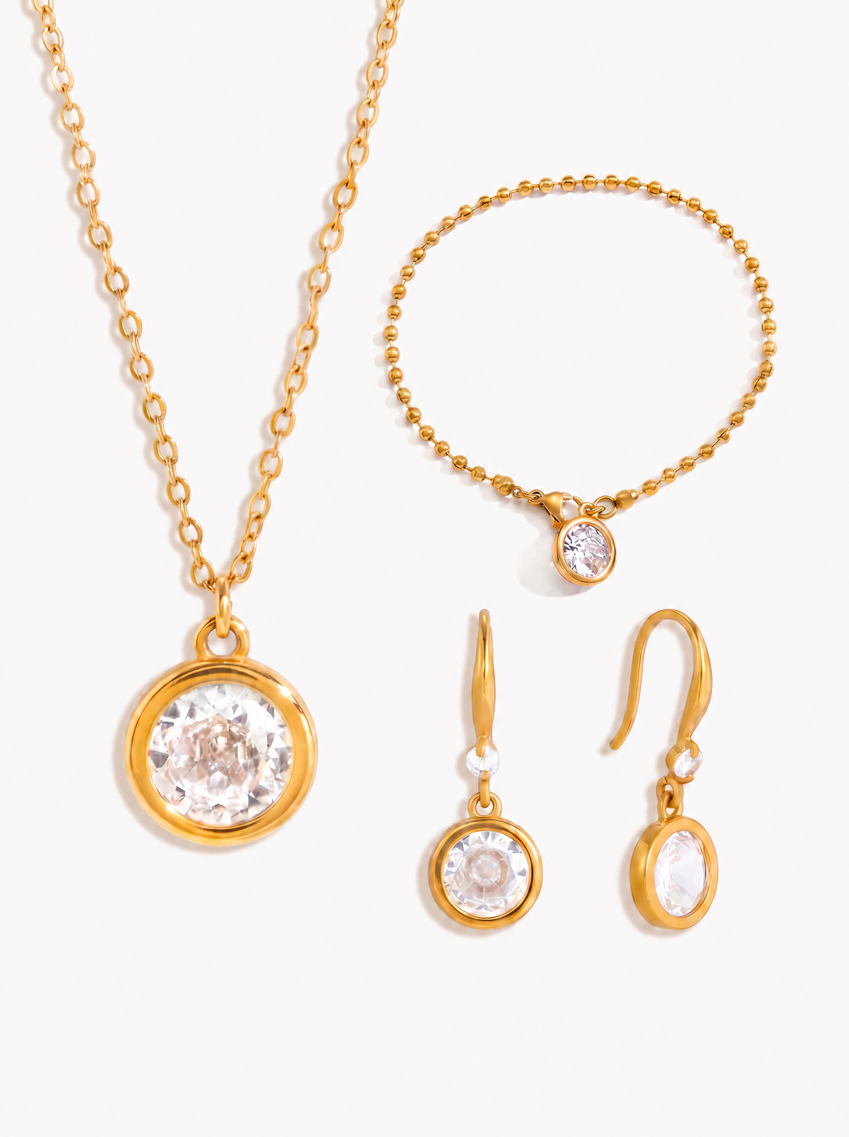 Tresors 18K CZ jewellery set