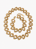 Lace 18K drop-link chain set