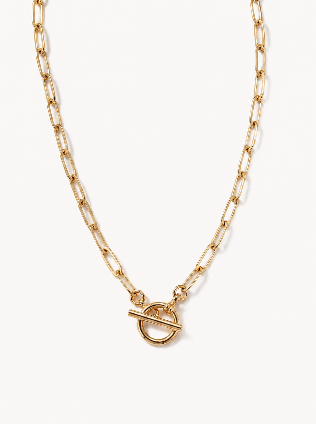 Maillon 18K paperclip chain necklace