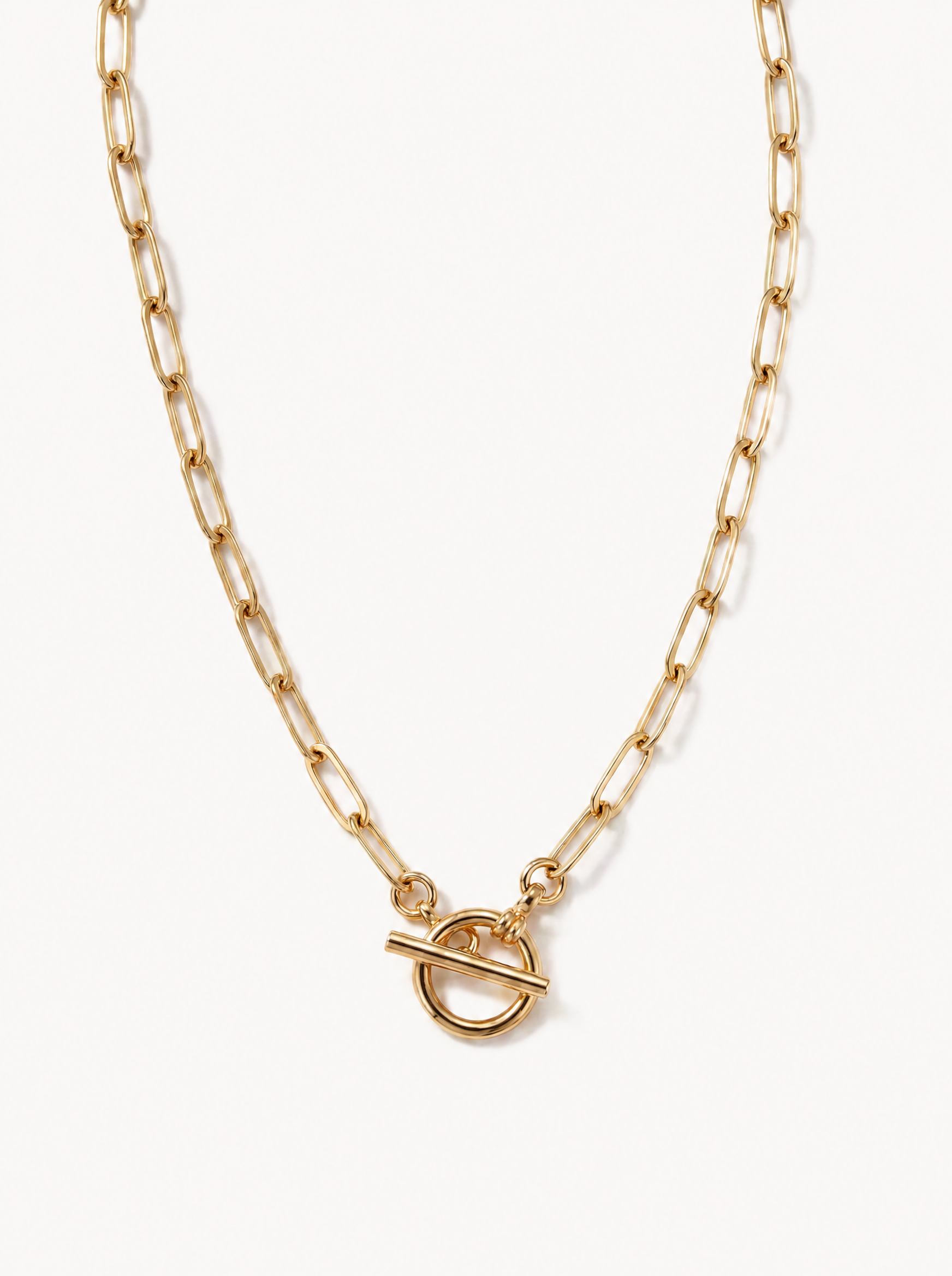 Maillon 18K paperclip chain necklace