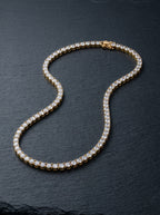 Lustre — 18K Gold CZ Tennis Necklace