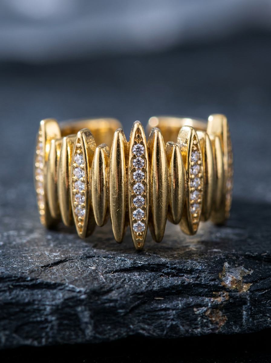 Ravi — 18K Gold Pavé Ring