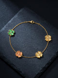 Sève — 18K Gold Cat-Eye Clover Bracelet