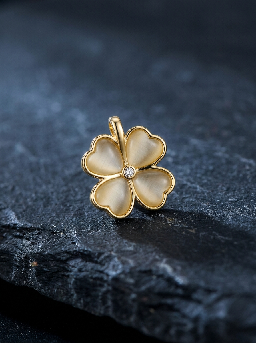 Sève — 18K Gold Cat-Eye Clover Bracelet