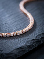 Rosé — 18K Rose Gold Pavé Necklace