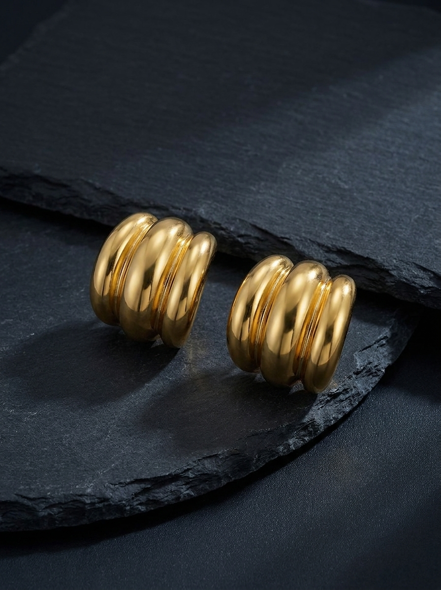 Tribu — 18K Gold Statement Earrings