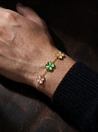 Sève — 18K Gold Cat-Eye Clover Bracelet