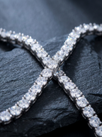 Néige — 18K Pavé Tennis Necklace