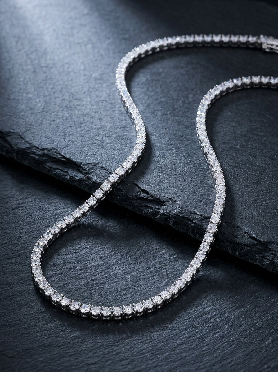 Givre — 18K Mini Pavé Chain Necklace