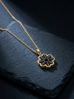Onyx — 18K Black Clover Necklace