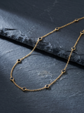 Suie — 18K Black Bezel Necklace