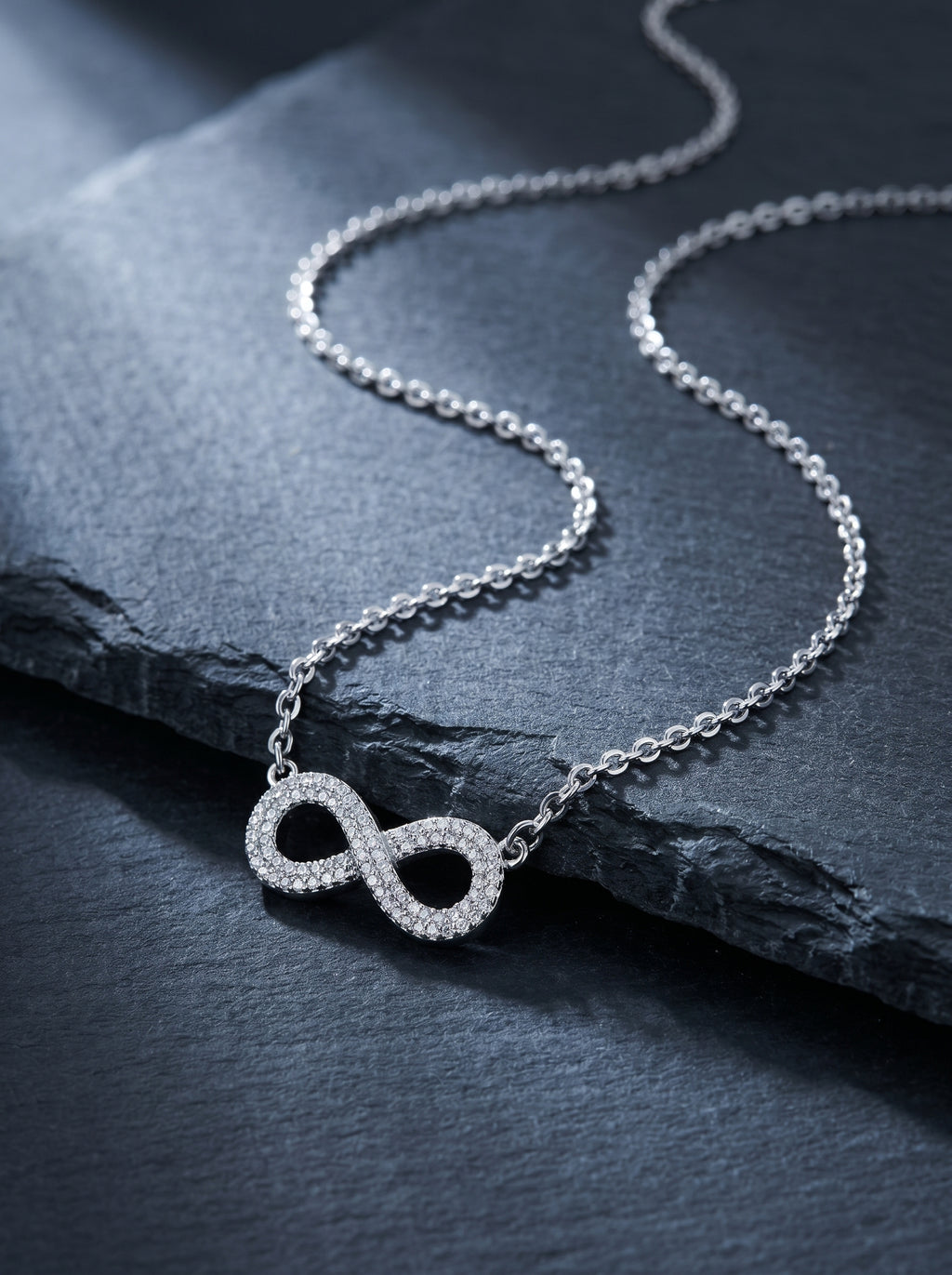 Infini — 18K Infinity Pavé Necklace