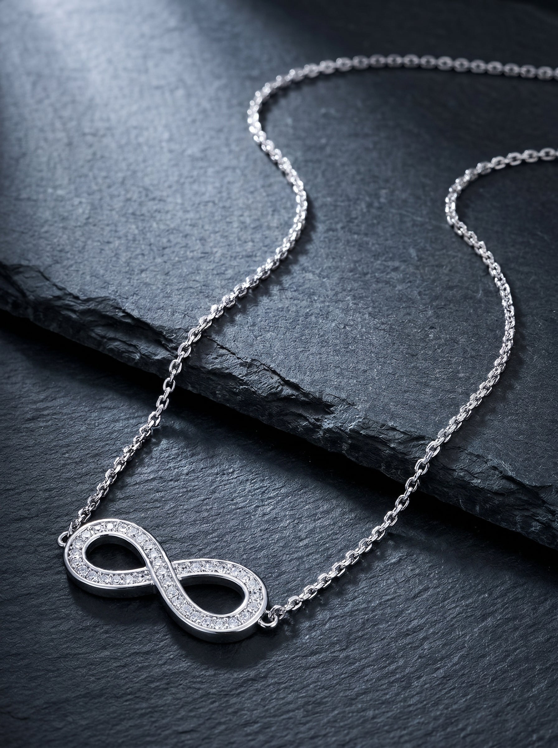 Infini — 18K Infinity Pavé Necklace