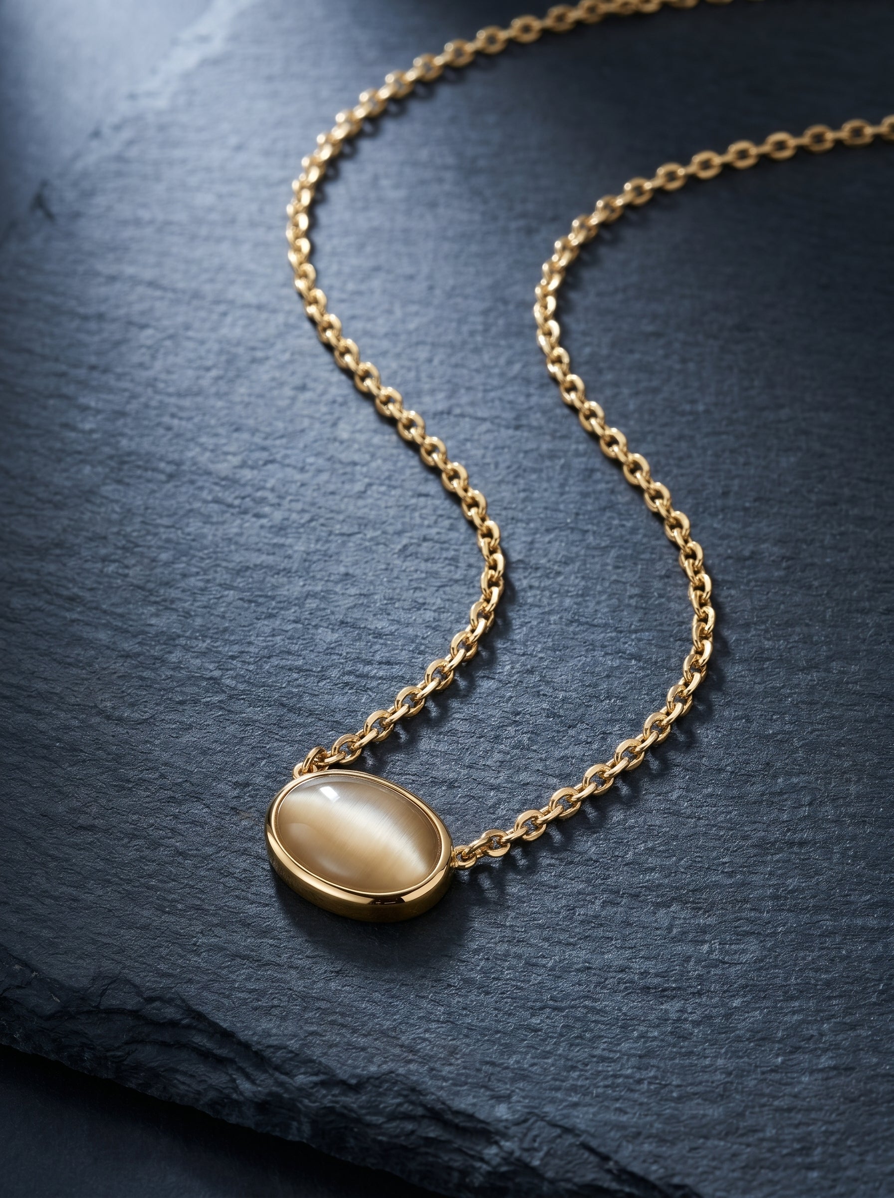 Savone Champagne — Cat-Eye Pendant Necklace