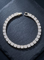 Cristal — 18K White Pavé Tennis Bracelet