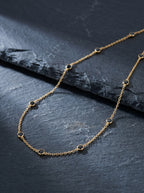 Galet Noir — 18K Black Bezel Bracelet